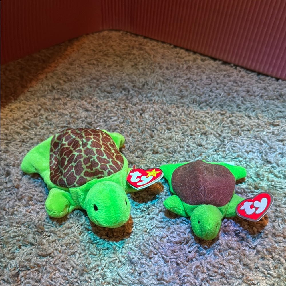 Ty Beanie Babies Green Turtles